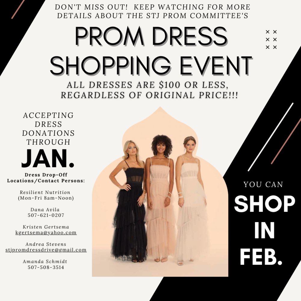 PROM DRESS SHOPPING AND DONATIONS