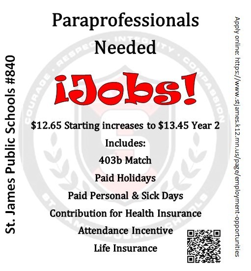 Paraprofessional Positions Open Right Now!